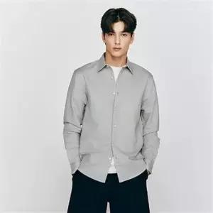지오다노 캐주얼셔츠 스포츠셔츠 남성 기본 무지 린넨 여름 긴팔 남방 셔츠