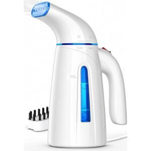 OGHom 의류용 찜기, 휴대용 의류 240ml 대용량 700W 여행용 스팀 다리미(블루)