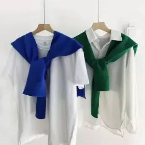 어부바 어깨숄 가디건 페이크 10color 무지 니트 어깨숄