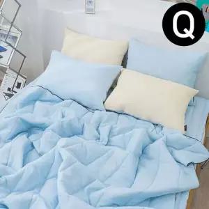 순면 여름 이불 패드세트 퀸Q 패드 블루.이불 소다