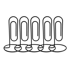 스토복 베이스 메모 클립, 5pcs 크리에이티브 대형 데스크톱 노트 홀더 DIY 다중 핸드 계정 매일 사용 클립 종이 블랙 | 2.95 x 5.12 인치