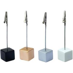 4Pcs 메모 클립 홀더, 사무실 가정용 악어 걸쇠 그림 카드 종이 노트 클립, 책상용 스탠드, 홀더(4가지 색상)