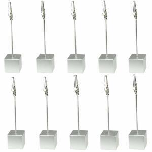 테이블 번호 홀더 이름 장소 카드 메모 클립 스탠드 노트 그림 종이 메뉴 클립(실버)(10PCS)