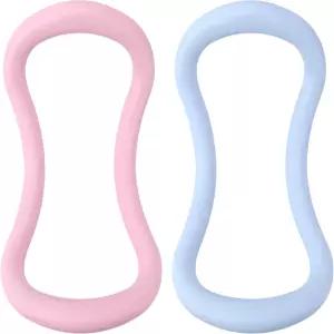 KH866 다리 종아리 필라테스용 요가 링 2종 세트 여성용 피트 서클 장비 마사지 포인트가 있는 저항성
