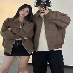 남자 항공 점퍼 빈티지PU피코트 봄가을 메일라드 터틀넥 야구 커플 DUCHI3