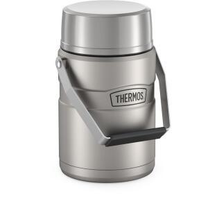2개의 저장 용기 삽입물 47온스 매트 스테인리스 스틸이 포함된 THERMOS 킹 진공 단열 식품