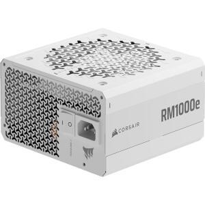 CORSAIR RM1000E ATX 3.1 PCIE 5.1 준비 완료 1000W 전원 공급 장치 U2013 12V-2X6 케이블 포함 사이베네틱스 골드 효율 105 C 등급 커패시터 모던 스탠바이 모드 화이트