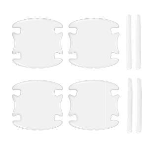 8PCS 차량 도어 핸들 보호대, 투명 범퍼 트림 보호대 스티커, 방수 스크래치 방지 및 후방 미러 보호 필름, 대부분의 차량에 적합합니다