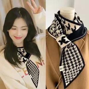 예쁜 커플 목도리 여성 클래식 모 롱 머플러 블랙