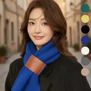 몽블리 쁘띠 고리 머플러 니트 목도리 겨울 여자 숏