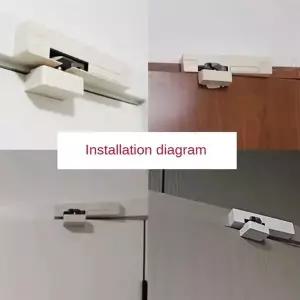 도어 클로저 스토퍼 Deferme Porte Automatique Retratil Closingtope Deferme Porte Automatique 블랙 브
