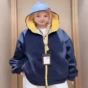 아이언하트 남친 가을 카디건 집업 후드 커플 상의 KKE3