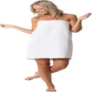 터키 리넨 여성 와플 스파 바디 랩과 조절 가능한 잠금 장치