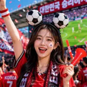 붉은악마 축구 풍선머리띠 월드컵 응원도구 단체 소품 악세사리 어린이집 운동회 실내