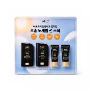 AHC SPF50+ PA++++ 마스터즈 에어리치 선케어 선크림 선스틱 22g x2개 선크림 10ml x2개 자외선차단 휴대