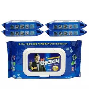 동성 만능크리너 100매x(5개) 티슈형 찌든때 제거 리필