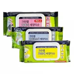 크린랩 다목적티슈 베이킹소다티슈 찌든때티슈 50매