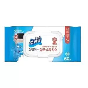 잘 닦이는 살균소독티슈 60매