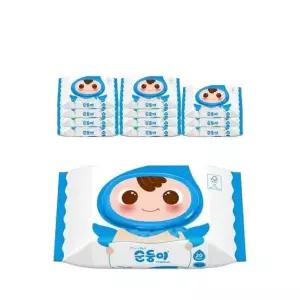 순둥이 프리미엄 무향 플레인 아기물티슈 휴대용 캡형 20매 12팩 (cP휴12)