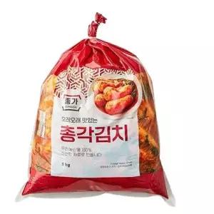 [셀러허브][종가집] 종가 총각 대용량 김치 5kg 기관단체 학교 기숙사 (S41587499)