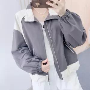 솔저스여친 가을 캐주얼 점퍼 배색 트렌치코트 OPH3
