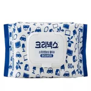 크리넥스 소프트 엠보싱 물티슈 60매x 16팩