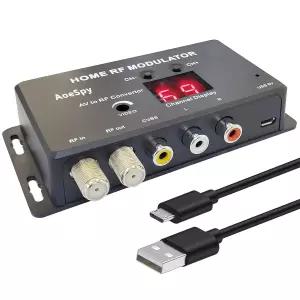 RF 변조기 RCA와 동축 변환기 UHF 어댑터 TV 튜너 위성 셋톱/케이블 박스 VCR 불레이/DVD 플레이어 Roku