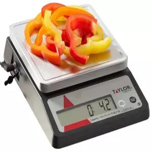 테일러 TE10FT 11파운드 상업용 디지털 부품 제어 저울 0.1온스 1g 식품 및 조리 5kg 테어 홀드 기능 NSF