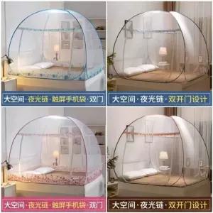 3초 피칭 간편한 제품 돔형 원터치모기장 바닥일체형 텐트방충망