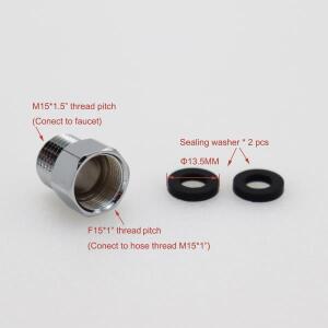 황동 물 커넥터, M15 x 1.5 호스 어댑터, 1PC