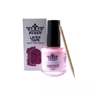 푸엔 라텍스 테이프 필 오프 큐티클 가드 스킨 배리어 프로텍터 네일 아트 리퀴드 15ml 핑크 BH000584