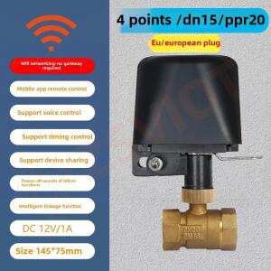Tuya 스마트 WiFi 가스 물 Vavle Zigbee 중지 체크 밸브 DN15DN20DN25 Alexa Google 홈이있는 무선 스위치