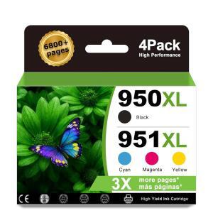 950XL 951XL 잉크 카트리지 hp호환 950 콤보 팩(4팩)과 호환 프린터 오피스젯 프로 8600 8610 8630 8660 8625 8100 276DW 251DW 블랙 시안 마젠타 옐로우 v6R