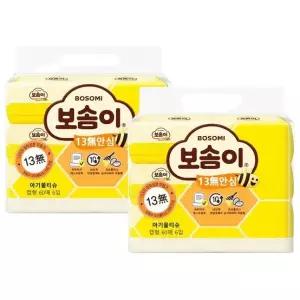 보솜이 13무 안심 60매x6개입 x 2팩 (총12개) 캡형 물티슈
