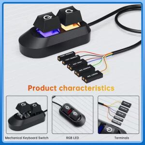 2M 기계식 데스크탑 전원 스위치 외부 시작 컴퓨터 켜기/끄기 리셋 버튼 확장 SW 케이블 PC