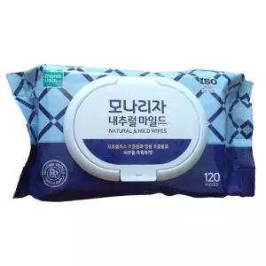 모나리자 내추럴 마일드 물티슈 캡형 120매 x 10팩