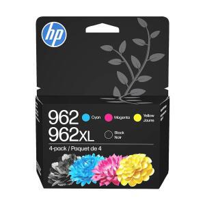 hp호환 오리지널 962 시안 마젠타 옐로우 / 962XL 블랙 잉크 카트리지(4팩) | WORKS OFFICEJET 9010 시리즈 PRO 9010 9020 시리즈 인스턴트 사용 가능 3JB34AN v4C
