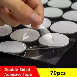 50/70pcs 나노 젤 매트 투명 테이프 DIY 공예 포스터 핸드 12 월에 대 한 라운드 Traceless 이동식 스티커