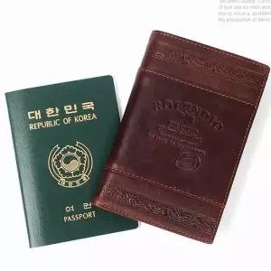 여행필수 지갑 부드러운소가죽 여권지갑 8380 브라운 여행용품 가죽여권케이스