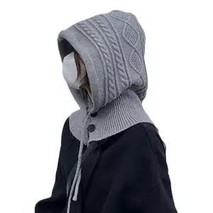 인기 여자 니트 후드 넥워머 데일리 겨울 바라클라바 목토시