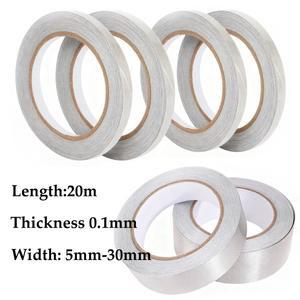 1피스 20 미터 전도성 직물 천 테이프 5mm ~ 30mm 너비 단면 노트북 핸드폰 차폐 접착