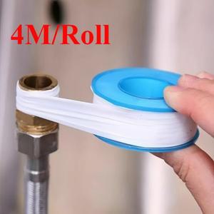 4M PTFE 워터 파이프 테이프 오일 프리 씰링 피팅 스레드 씰 흰색 원료 홈 에센셜