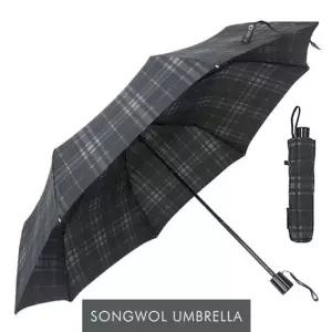 (송월우산) SW 3단 모던체크 우산 송월 송월우산 자동우산