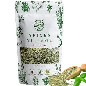 향신료 빌리지 건조 바질 23온스 스파이스 모든 천연 신선한 잎 순수 지중해 조미료 코셔 인증 텐 프리 비