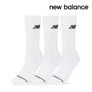 뉴발란스 양말 크루 3팩 화이트 LAS51503-WT