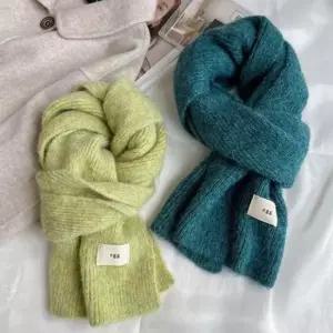 컬러 니트 데일리 목도리 1P 골지 베이직 머플러 겨울