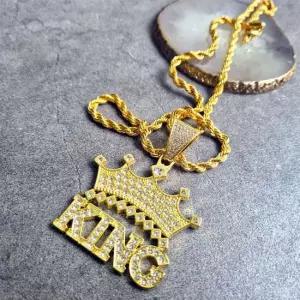 힙합 KING 펜던트 골드 큐빅 목걸이 인싸템 악세사리 선물