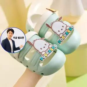 지금 필요한 산리오 어린이 포차코 여름신발 DIY 투톤 페이스 샌들