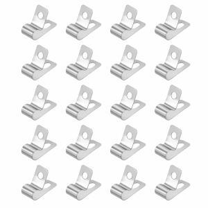 하핑턴 20개 금속 와이어 클램프 1/4인치(6MM) R형 케이블 클립 304 스테인리스 스틸 도관 코드 패스너 홀더 스트랩 산업용 가정용 설치 파이프 와이어용 iXU