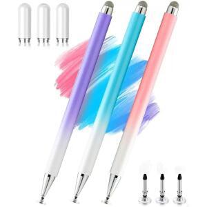 삼성호환 삼성제품호환 A11 /A11+ /A9+ /7 라이트 /A7 /A8 플러스 스타일러스 /패드 /폰 /파이어 /레노버 /픽셀 테이블 모든 안드로이드 호환 &IOS 터치 디바이스 (핑크+퍼플+블루) vQS